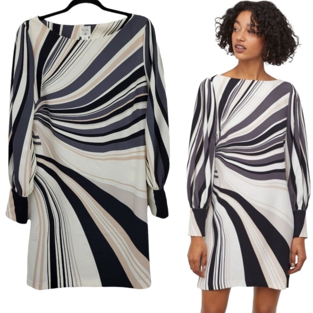 Richard Allen for H&M abstract print  shift dress size 2